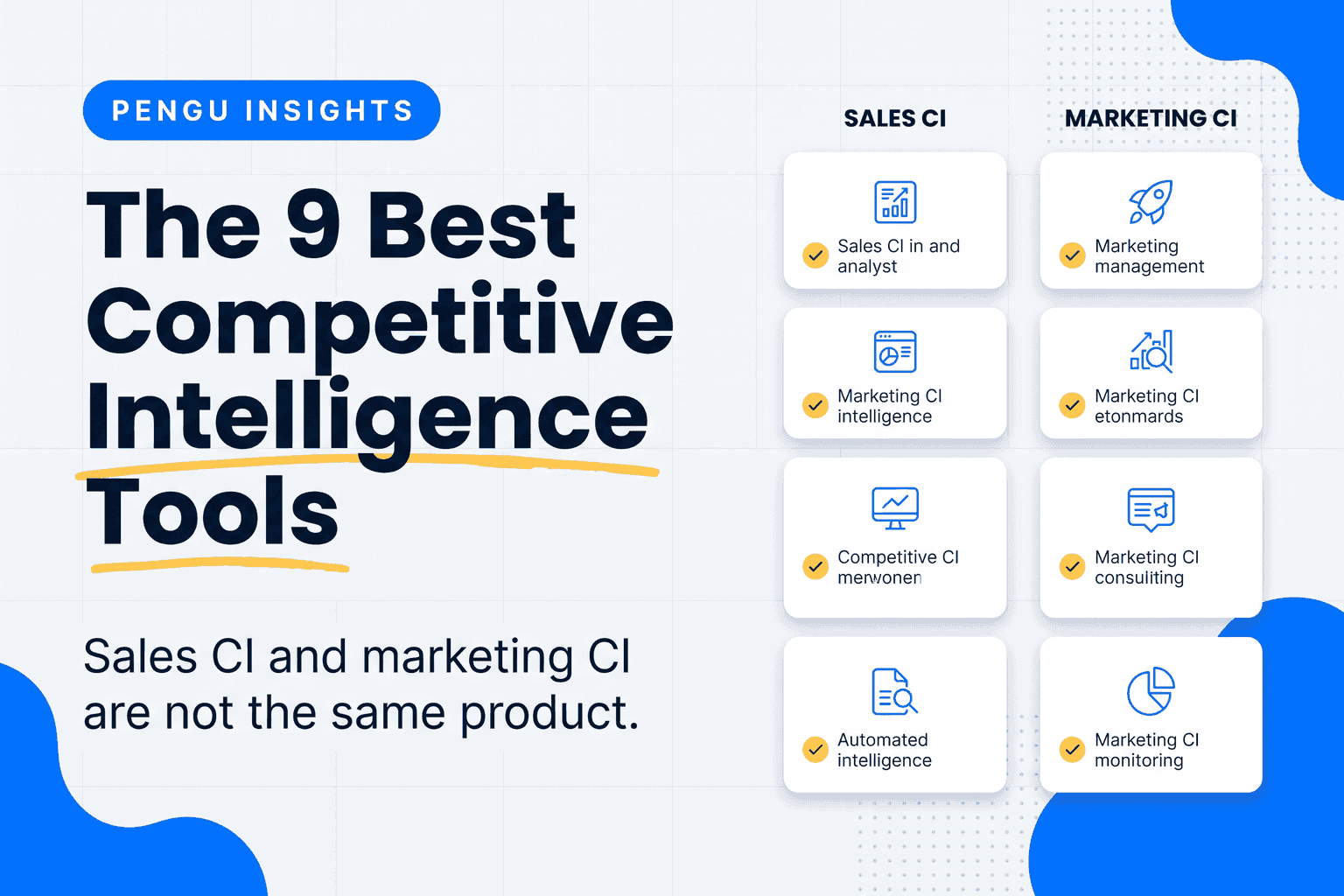 Illustration of a competitive intelligence dashboard tracking rival content, ads, keywords, and pricing changes